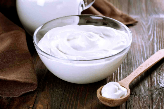 homemade yogurt in a bowl