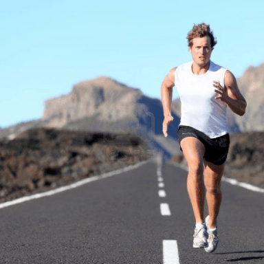 man with running improvements