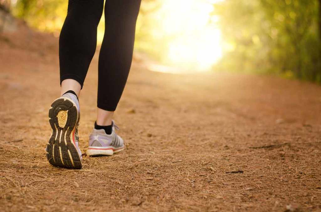 Walking after online exercise